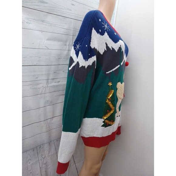 Women’s Ugly Llama Christmas Sweater by 33 Degrees 3XLB NWT - Picture 5 of 10